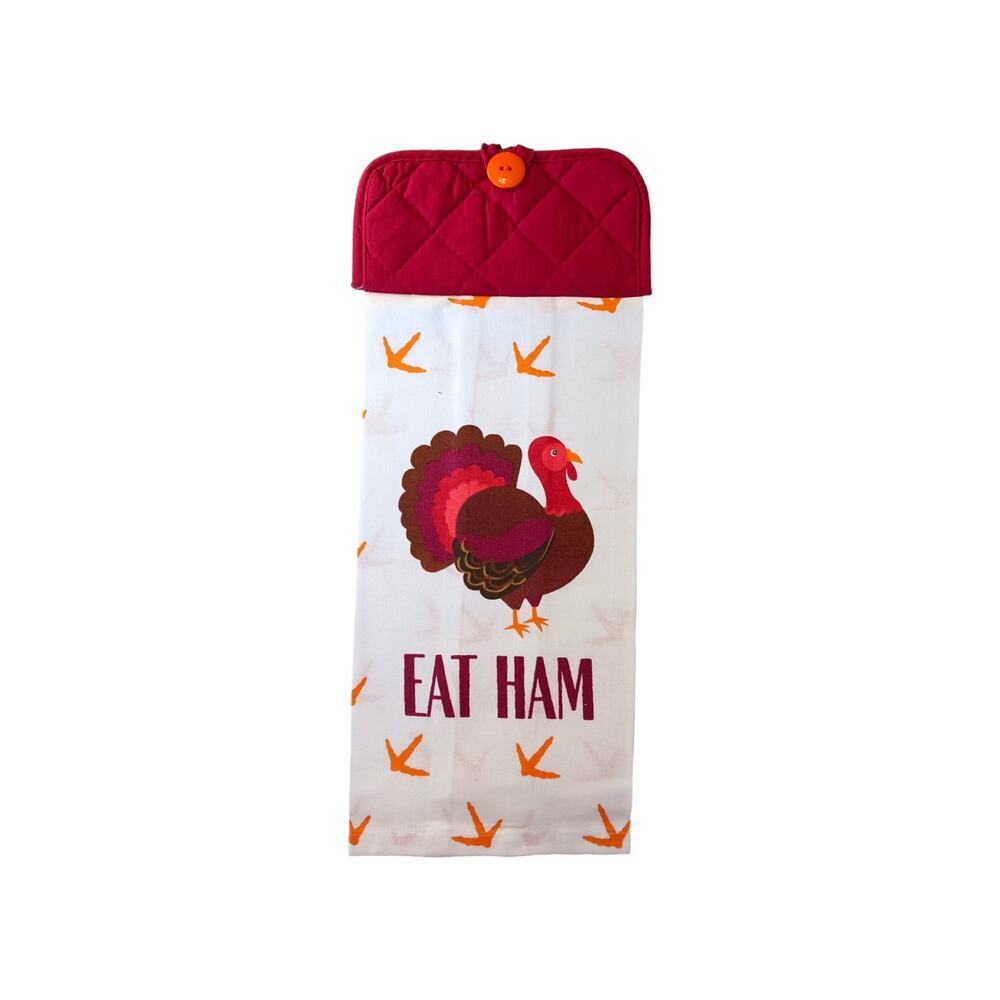 Eat Ham Turkey Kitchen Towel Kitchen Linens Fall Thanksgiving Farmhouse Home